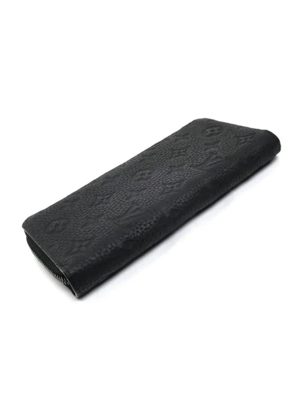Louis Vuitton Zippy Wallet Vertical Zip Around Monogram Taurillon Black